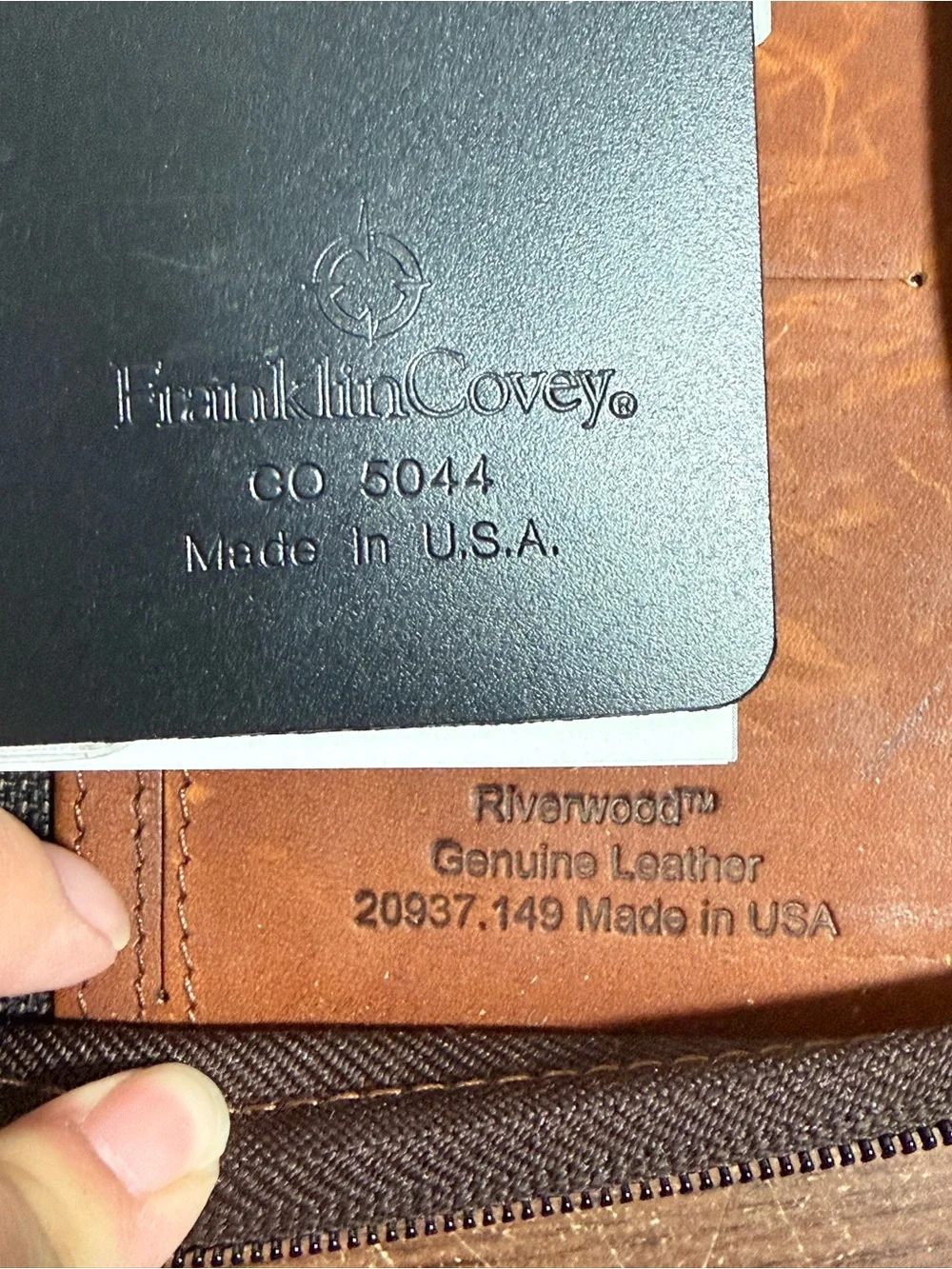 Vintage Franklin Covey Riverwood Leather Agenda